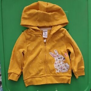 Carter's Yellow Polka Dot Bunny Hoodie